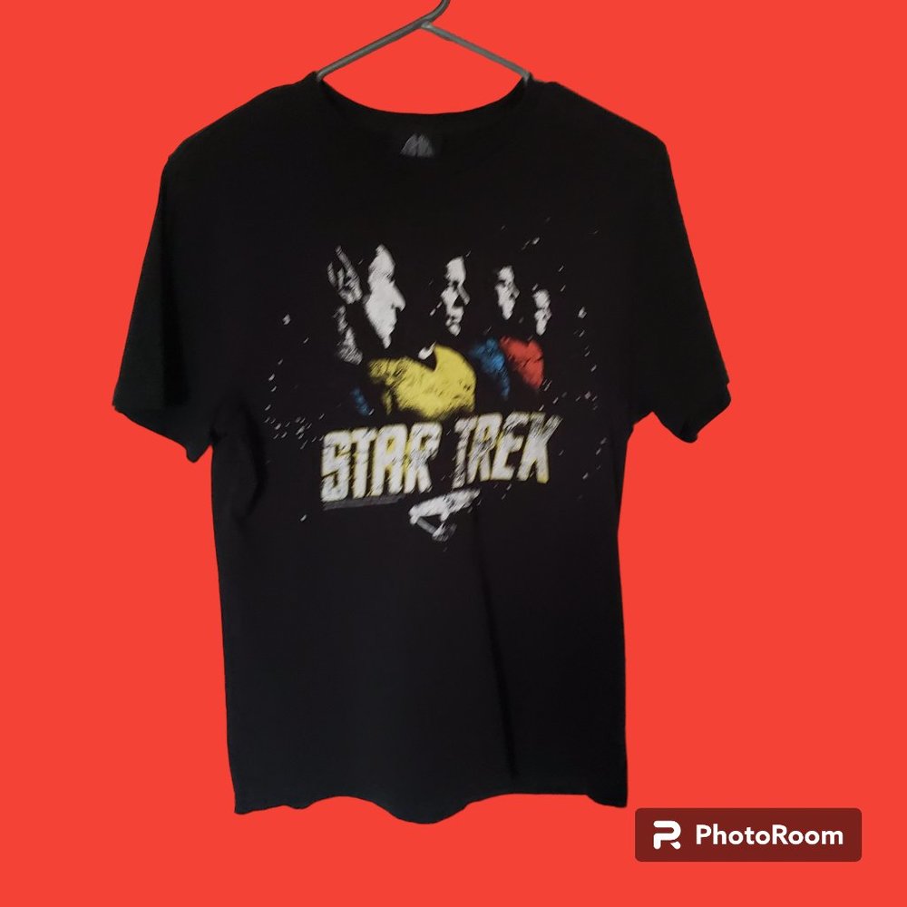 Star Trek T-shirt S/S Cotton Black Small
